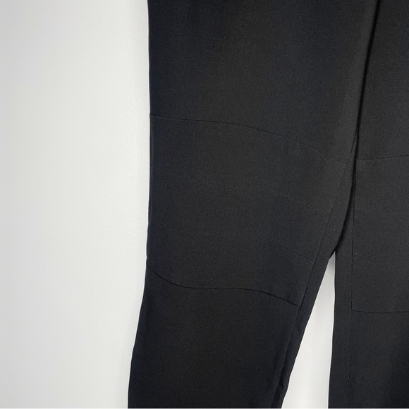 Rag & Bone Black Alpine Trouser Pants Size 10 Leather Trim Crop - Picture 7 of 10